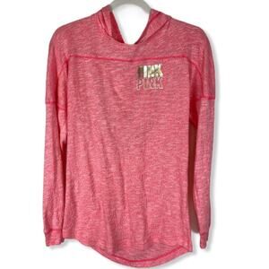 VS Lightweight PINK Logo Oversized Hoodie with Cut -Out Back Size XS